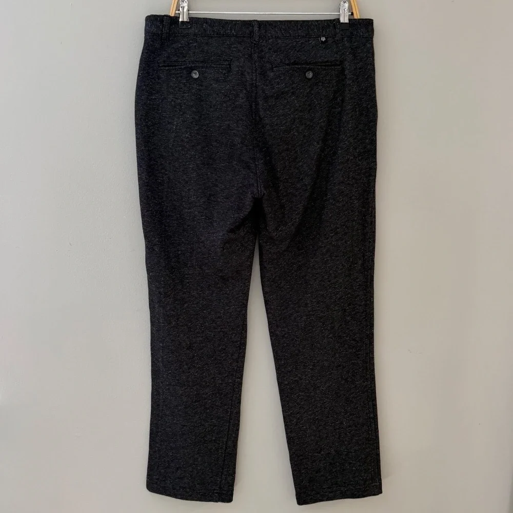Betabrand Dress Pant Sweatpants Charcoal Heather Gray Straight Leg 34X32‎